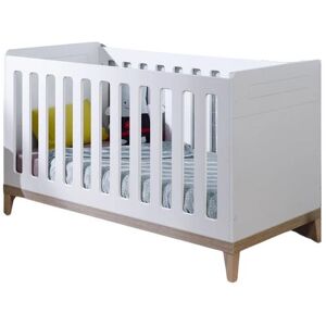 Nateo Concept Lit bebe evolutif 70x140 Blanc et Hetre