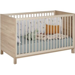 Galipette Lit bebe evolutif 70cm x 140cm finition biscuit effet bois chene