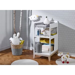 Nateo Concept Table à langer bébé VOLT – Blanc/Hêtre - Publicité