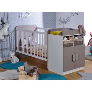 Nateo Concept Lit bébé évolutif 70x140 HYDRO - Blanc/Lin