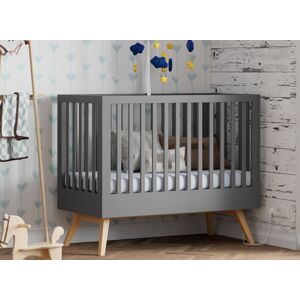 Nateo Concept Lit bébé évolutif 70x140 NATURE - Ardoise/Chêne