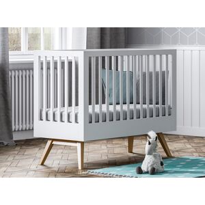 Nateo Concept Lit bébé évolutif 70x140 NATURE - Blanc/Chêne