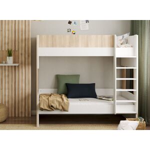 Nateo Concept Lit superposé 90x190 BONDI - Blanc/Bois