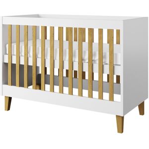 Nateo Concept Lit bébé 60x120 DREAM - Blanc/Chêne