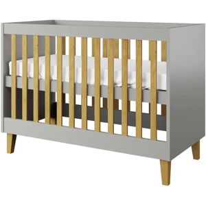 Nateo Concept Lit bébé 60x120 DREAM - Gris/Chêne