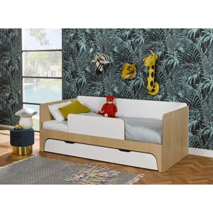 Nateo Concept Lit enfant 90x190 SORIA Blanc/Bois