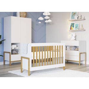 Nateo Concept Chambre bébé complète ADAM - Blanc/Chêne