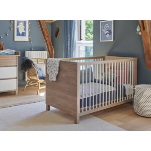 Nateo Concept Lit bébé évolutif 70x140 NINO - Chêne/Blanc