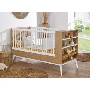 Nateo Concept Lit bébé évolutif 70x140 VINTAGE - Blanc/Chêne