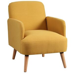 TEODORE - Fauteuil Rembourré Tissu Jaune - Altobuy Jaune - Publicité