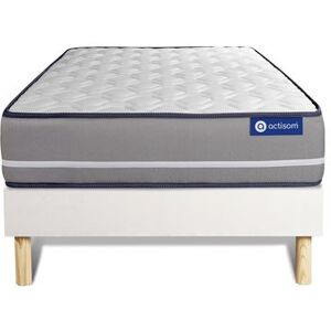 Non communiqué Ensemble matelas Latex + mémoire de forme ACTILATEX PUR 80x200cm 3zones de confort + sommier KIT blanc - Publicité