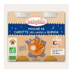 Babybio Petits pots Menu Légumes & Quinoa Bio dès 8 mois 2 x 200 g - Publicité