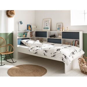 Chambrekids Lit avec rangements Opus Blanc & Bleu nuit