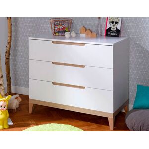 Chambrekids Commode bebe et enfant Evidence Blanc & Hetre