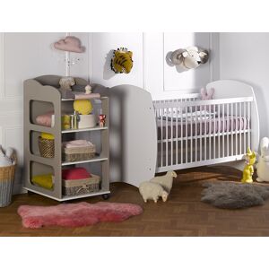 Chambrekids - SOFAMO Petite chambre bébé Médéa Blanc couchage 70x140