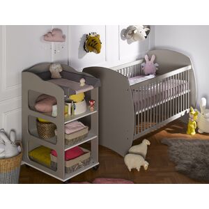 Chambrekids - SOFAMO Petite chambre bébé Médéa Lin couchage 70x140