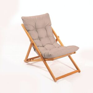 Chaise Style Bohème Chic Bois de Hêtre Couleur Brun Naturel Relax - Publicité