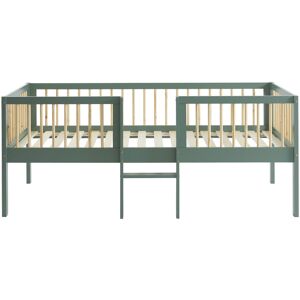 No name Sasha - Cadre de lit pour enfant avec échelle en bois 90x190cm - Couleur - Vert