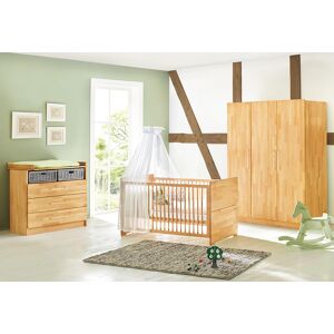 Pinolino Chambre évolutive bébé enfant lit, armoire, commode à langer – Natura - Publicité