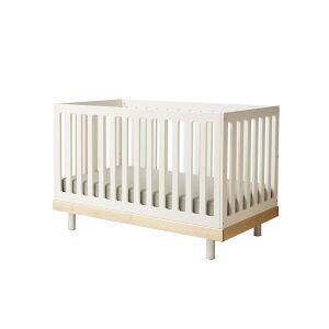 OEUF NYC Lit - Lit bébé CLASSIC Bouleau massif, MDF laqué L 144,7cm x P 75,2cm x H 91,5 Blanc/ bouleau - Publicité