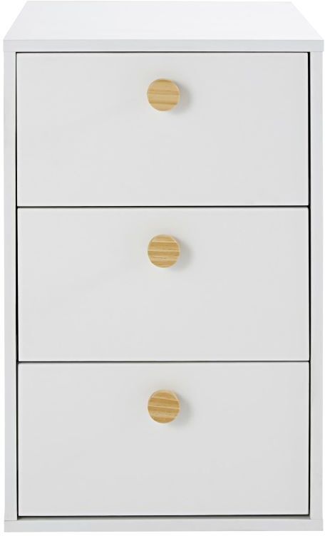 Maisons du Monde Caisson pour bureau modulable 3 tiroirs blanc Mika