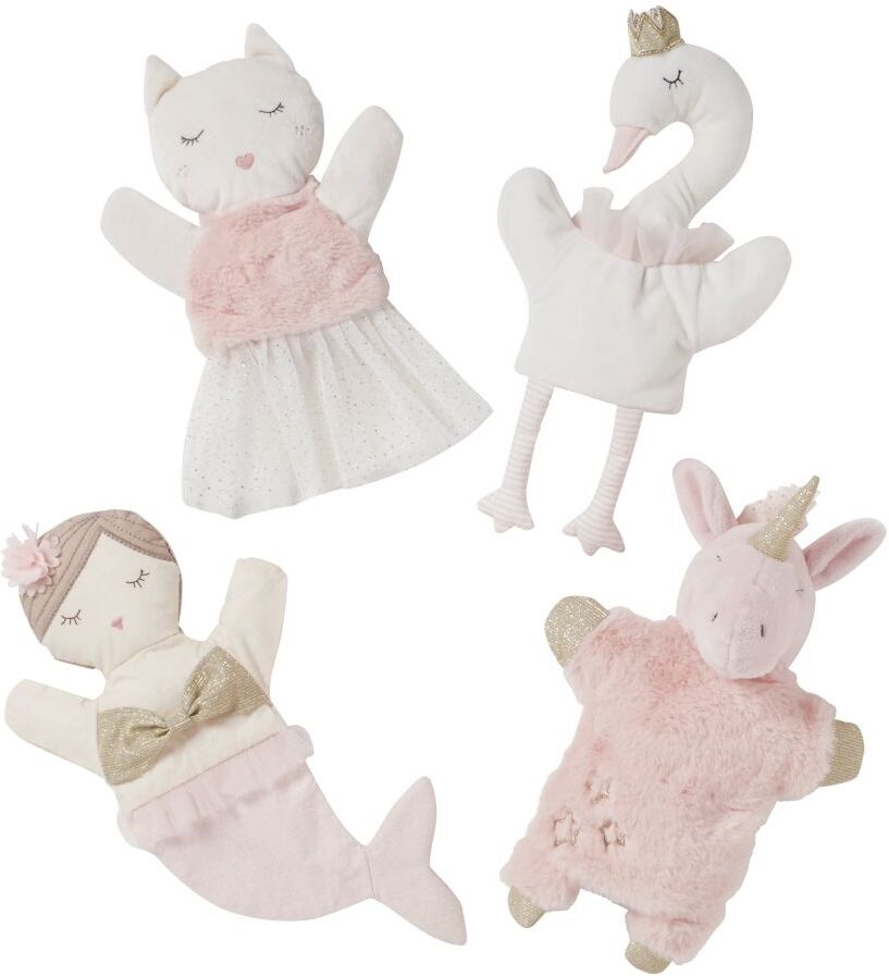 Maisons du Monde Marionnettes blanche et rose (x4)