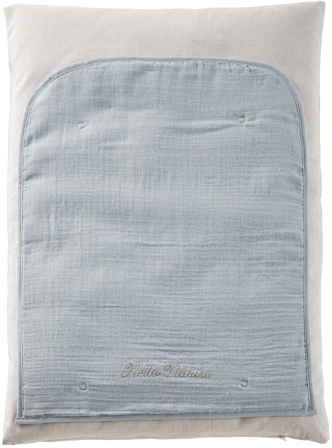 Maisons du Monde Matelas à langer bébé en coton vert, blanc et beige