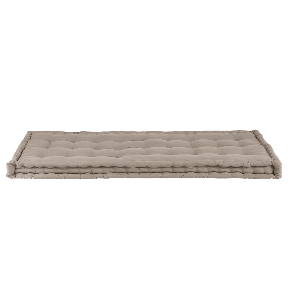 Maisons du Monde Matelas enfant en coton taupe 90x190