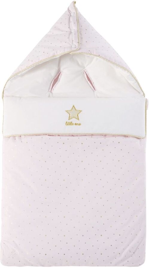 Maisons du Monde Nid d'ange bébé en coton rose, blanc et doré