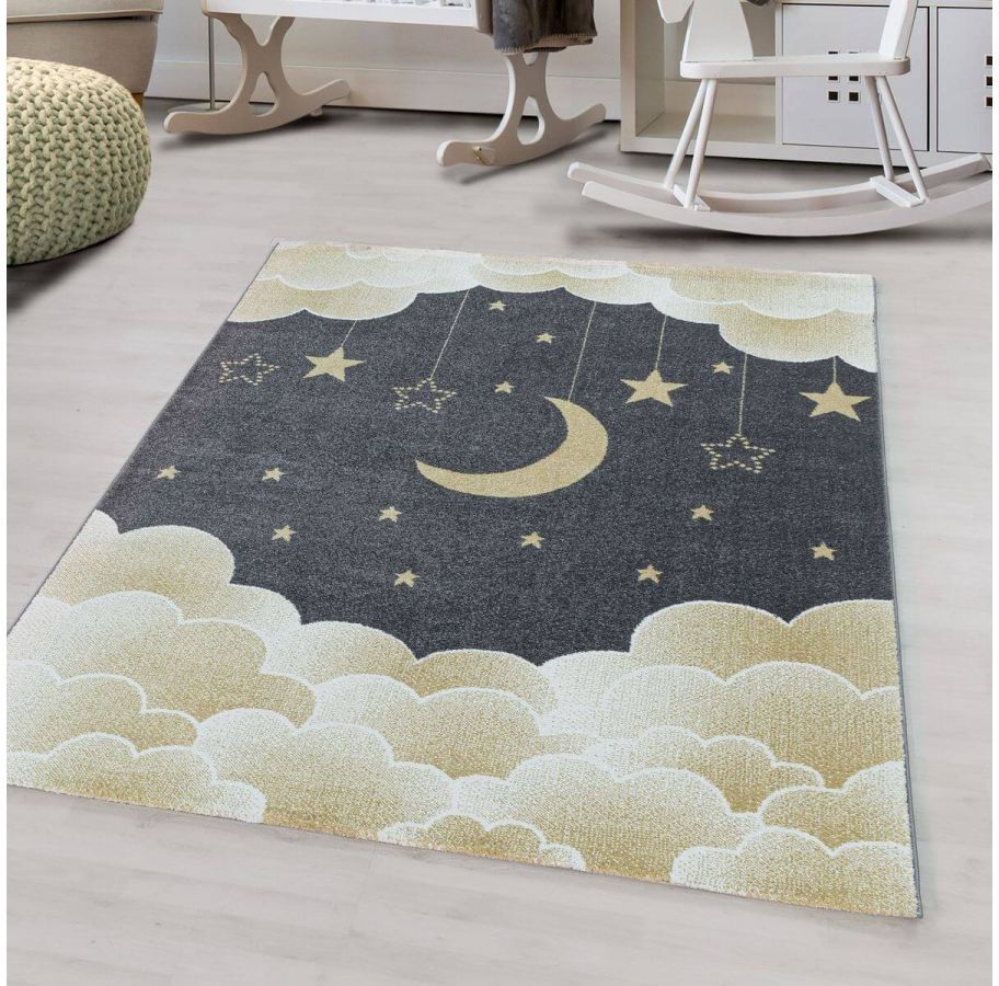 BOBOCHIC Tapis enfant CUTY Jaune 200x290