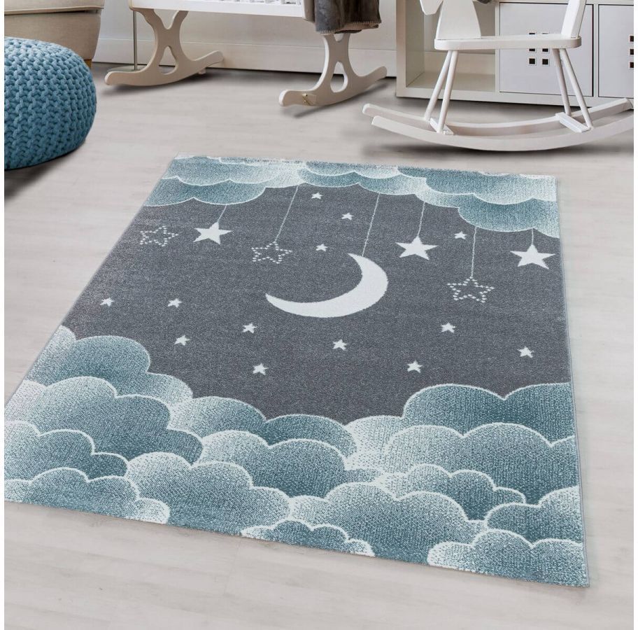 BOBOCHIC Tapis enfant CUTY Bleu 80x150