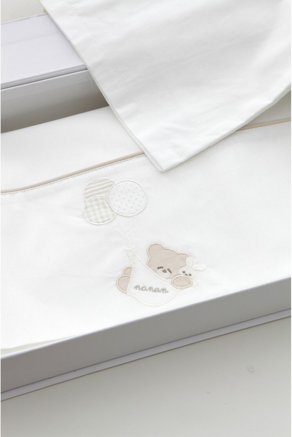 Nanan Ensemble de draps Nanan pour lit bébé ballon blanc