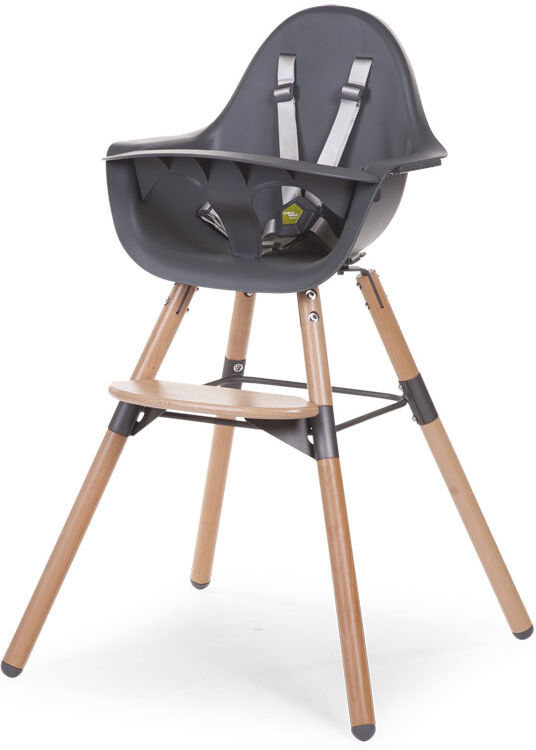 CHILDHOME Κάθισμα Φαγητού Childhome EVOLU 2 Natural - Anthracite 2 in1 & Bumper