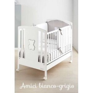 Baby fashion Lettino Amici Bianco Grigio + Materasso