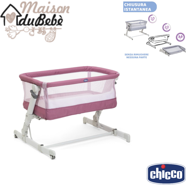 chicco culla co-sleeping next2me pop-up orchid