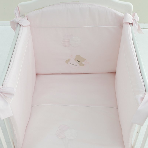 nanan set piumone letto 4 pezzi rosa - linea palloncino