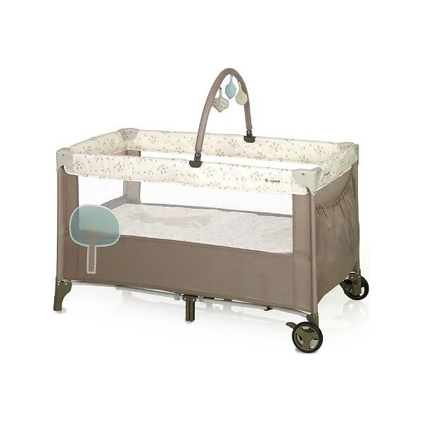 jane 6832 u65 lettino culla neonato da campeggio, viaggio, portatile con materasso 0-3 anni colore avana duo level