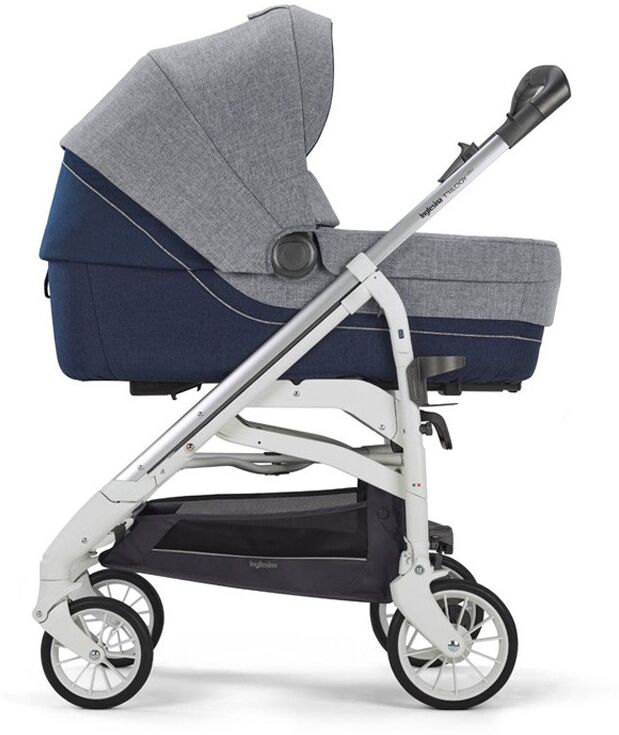 Inglesina Kit Trilogy Sistem Quattro Antigua Blue Telaio City Bianco -Paga In 3 Rate Senza Interessi-