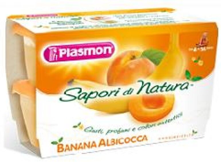 Plasmon (Heinz Italia Spa) Plasmon Sapori Di Natura Omogeneizzato Albicocca E Banana 100 G X 4 Pezzi