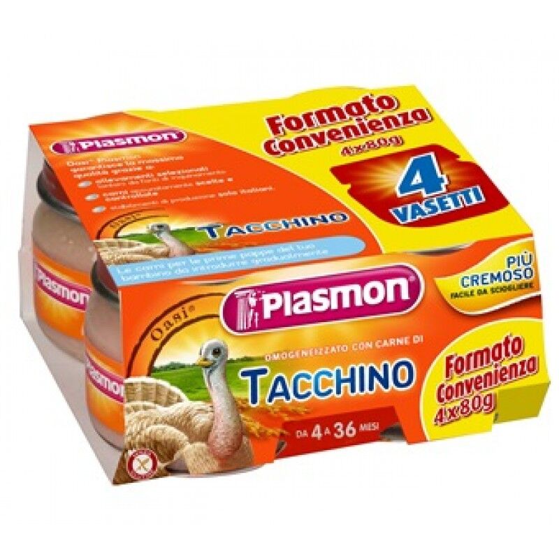 Plasmon (Heinz Italia Spa) Plasmon Omogeneizzato Tacchino 4 X 80 G Con Gift