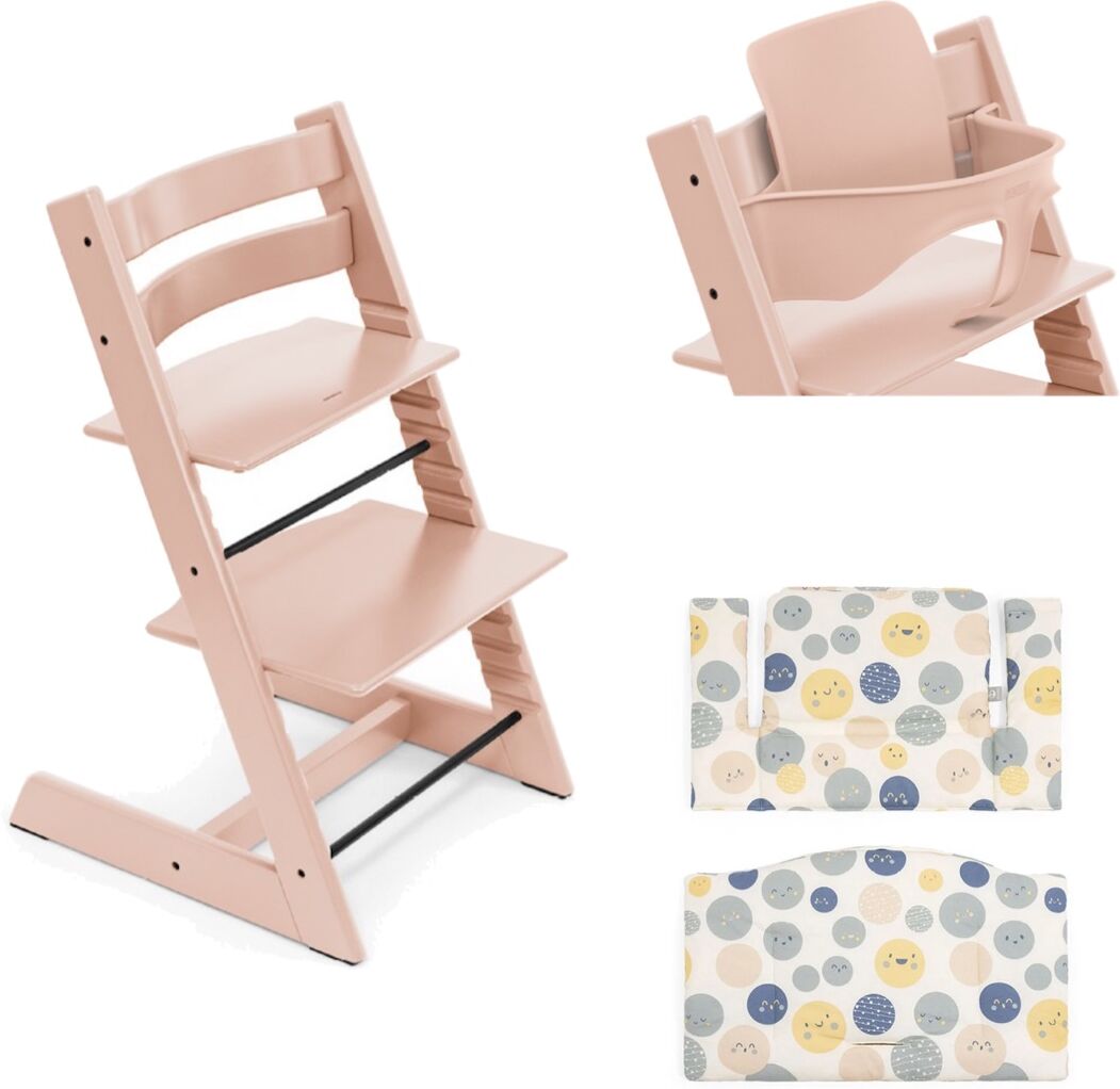 Stokke Promo Tripp Trapp con Cuscino e Baby Set Serene Pink - Soul System