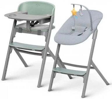 Kinderkraft Seggiolone Pappa Evolutivo Trasformabile in Sedia con Vassoio LIVY GREEN + SDRAIETTA