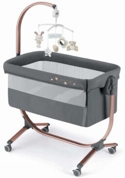 Cam Culla Co-Sleeping Fianco Letto Cullami ANTRACITE STELLINE TELAIO BRONZO