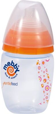 Mebby GentleFeed Biberon baby bottle arancione 0+ mesi (160 ml)