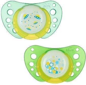 Chicco Succhietto Air Lum Silicone 6-16 Mesi 2 Pezzi