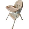 BDW 4in1 Kinderstoel Kinderstoel Baby Vanaf 6 Maanden Kinderstoel met Voetsteun, Riem, Tafel Kinderstoel Kinderstoel, Kinderstoel Baby met Ligfunctie, Kinderstoel Opvouwbaar Beige