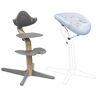 Stokke Nomi Chair Oak Grey + Newborn Set Grey Grey Blue