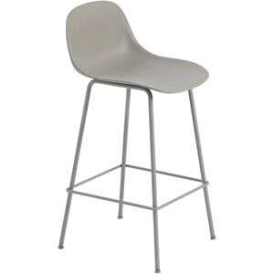 Muuto Fiber Tube barstol ryggstøtte 65 cm grå