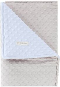 Pirulos Manta doble cara 80x110 Dots Gris-Azul