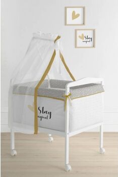 Tanuki Mini Berço e Têxtil Stay Magical Amarelo (57x25x82 cm)